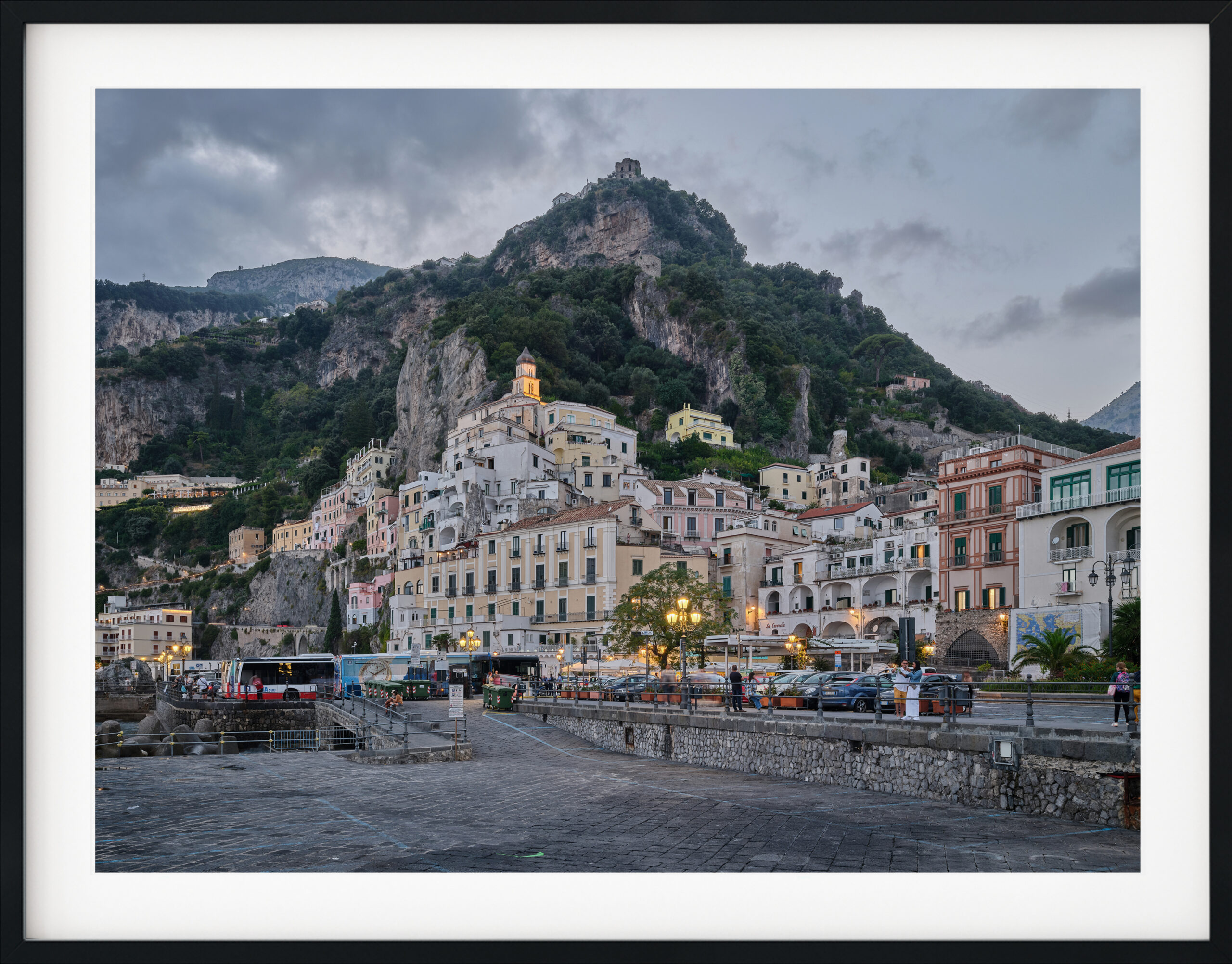 City of Amalfi Coast in the Evening