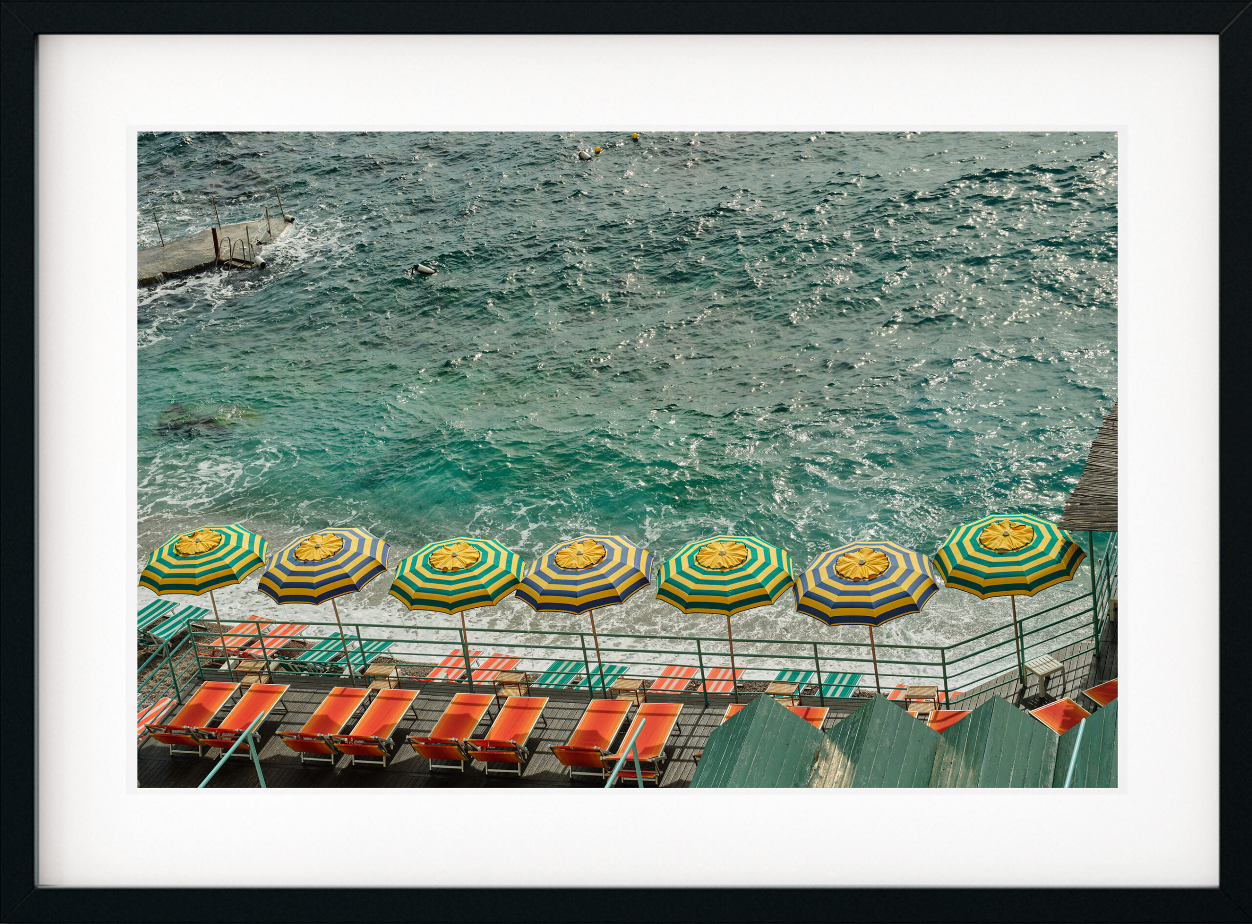 Umbrella's on the Capri coastline, Italy - Image 3
