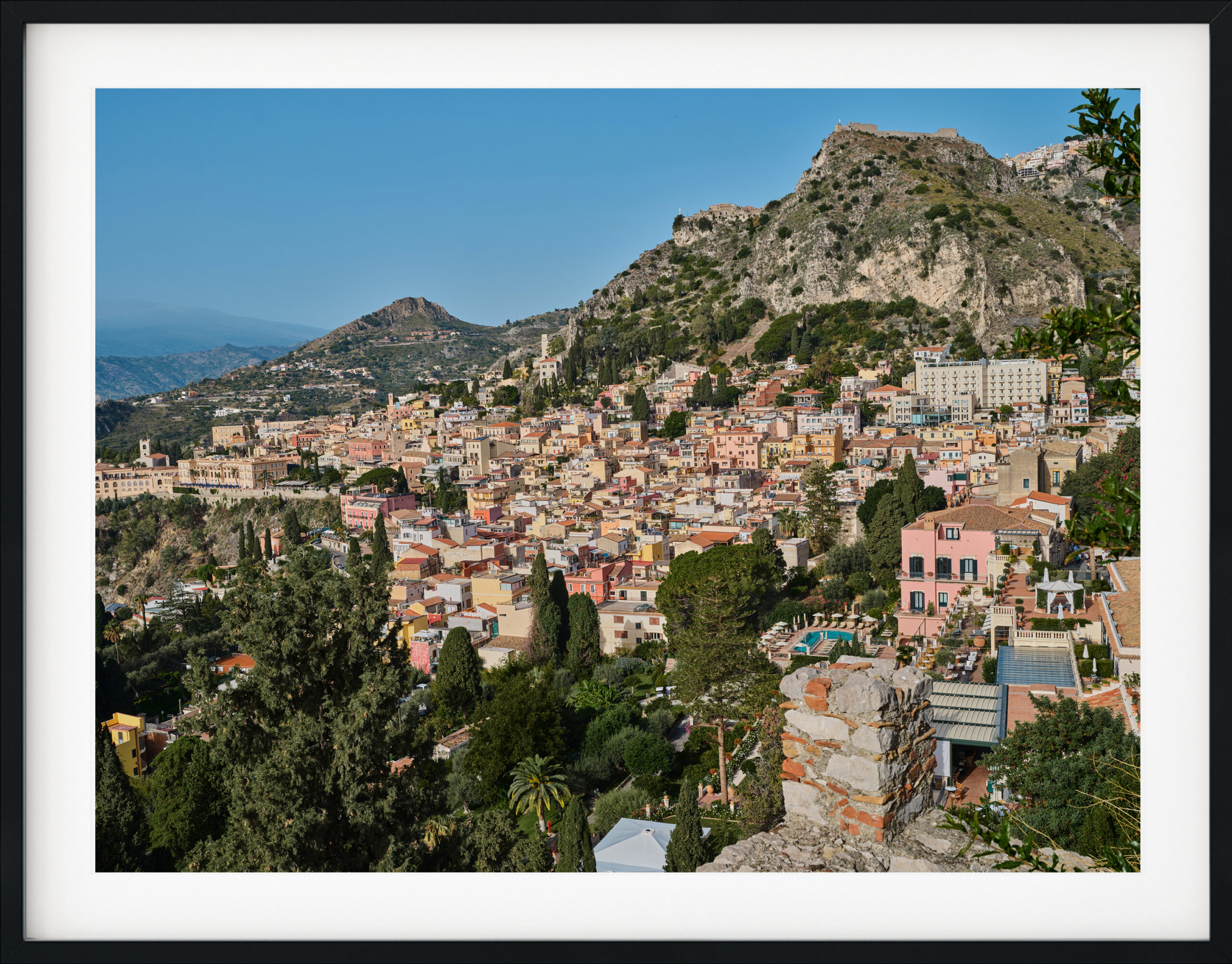 City and Mountain view of Taomina, Sicily, Italy - Image 3