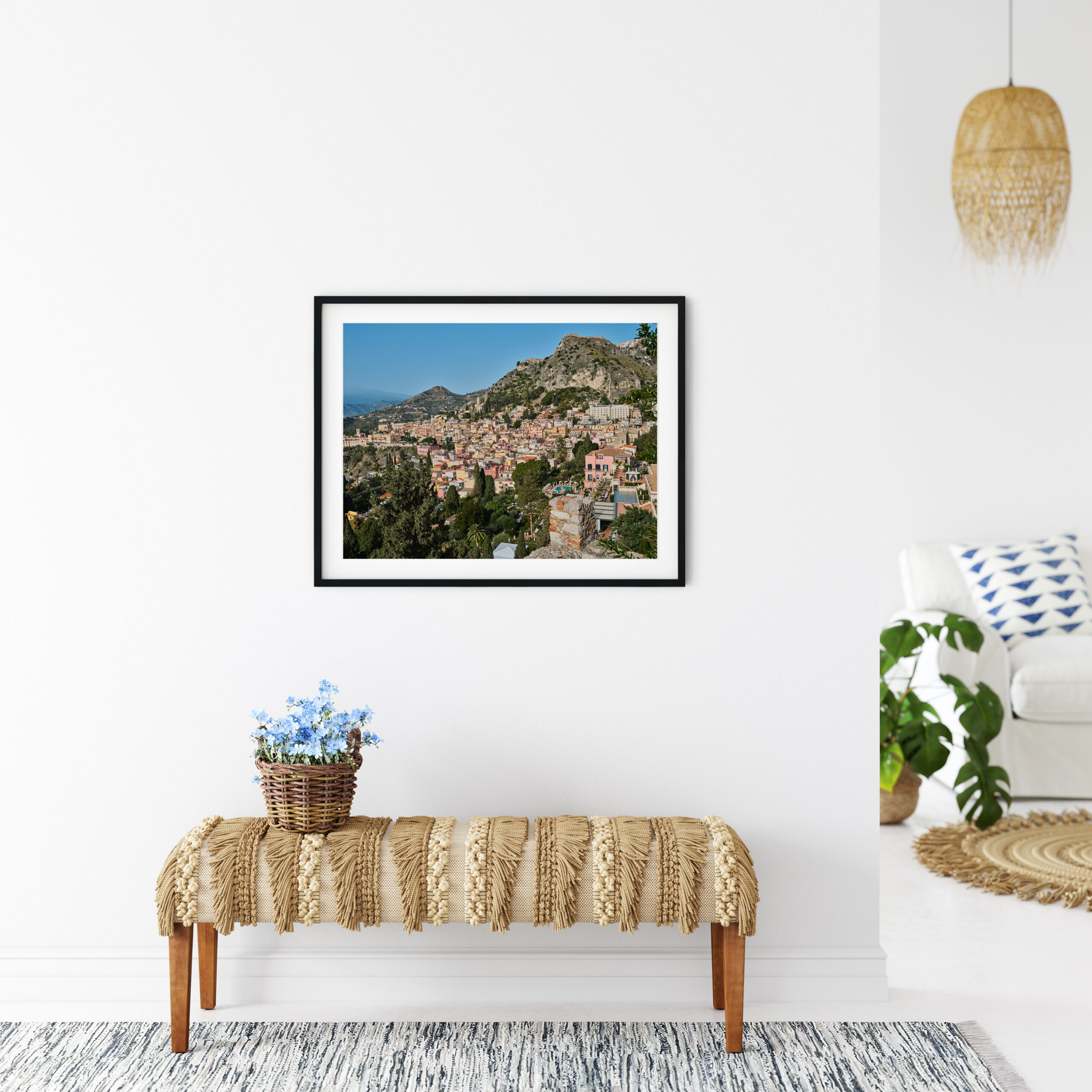 City and Mountain view of Taomina, Sicily, Italy - Image 4